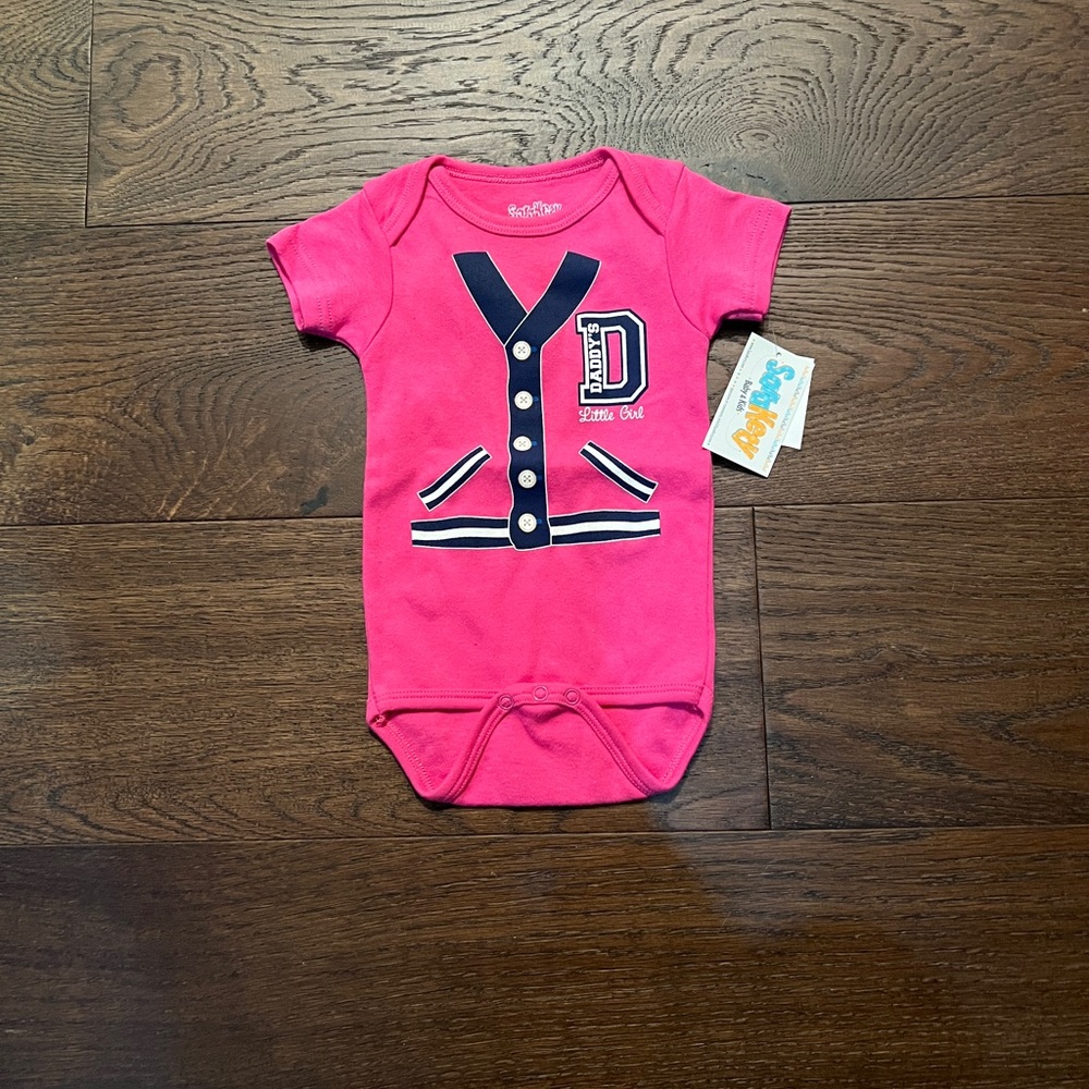 Pink baby onesie 6-12 months with TAGS
